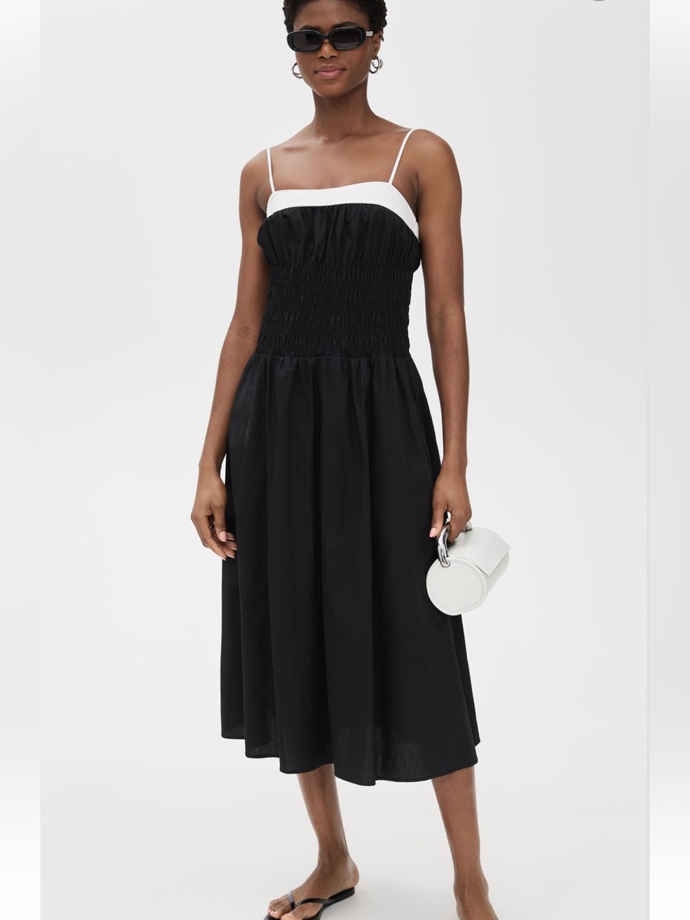 Moon River Dropped Waist Midi Dress